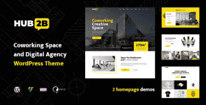 Hub2B – Coworking Space and Digital Agency WordPress Theme