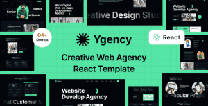 Ygency – Web Design Agency React NextJs Template