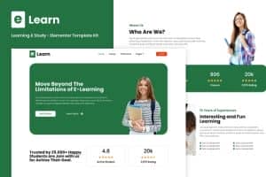 eLearn – Learning & Study Elementor Template Kit