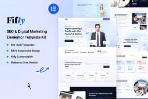 Fifty – SEO & Digital Marketing Agency Elementor Template Kit