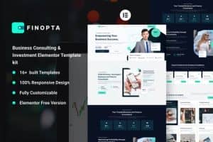 Finopta – Business Consulting & Investment Elementor Template Kit