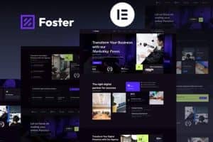 Foster – Dark Digital Agency Elementor Template Kit