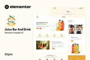 Fruju – Juice Bar & Drink Brand Elementor Template Kit