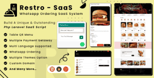 Restro SaaS – Multi Restaurant Online WhatsApp Food Ordering System SaaS