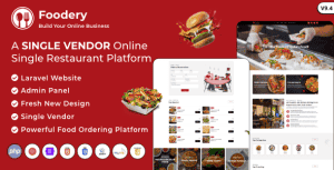 Foodefy – Single Restaurant Online Food Ordering Laravel Website Platform
