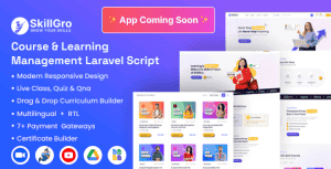 SkillGro – Course & Learning Management System Laravel Script (LMS)