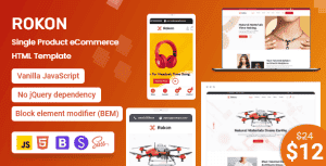 Rokon – Single Product eCommerce HTML Template