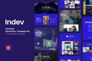 Indev – Portfolio Elementor Template Kit For Developer