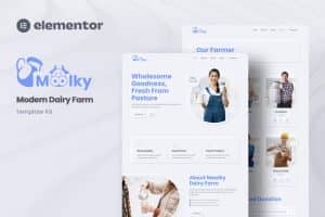 Moolky – Modern Dairy Farm Elementor Template Kit