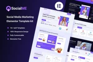 SocialMe – Social Media Marketing Agency Elementor Template Kit