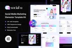 SocialU – Social Media Marketing Agency Elementor Template Kit