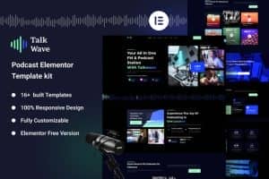 Talkwave – Podcaster Elementor Template Kit