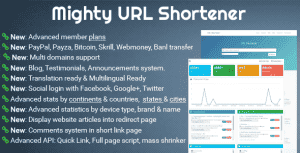 Mighty URL Shortener | Short URL Script