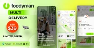 Foodyman – Multi – Restaurant (and Grocery) Delivery App (iOS&Android)