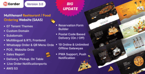 Eorder – Multitenant Restaurant / Food Ordering Website (SAAS)