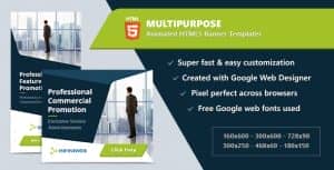 Multipurpose Banners – HTML5 Animated Ad Templates GWD