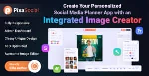 PixaSocial – SAAS Application for Social Media Scheduling with Built-In Image Editor
