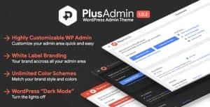 PLUS Admin Theme – WordPress White Label Branding Admin Theme