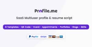 Profile.me – Saas Multiuser Profile Resume & Vcard Script