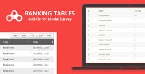 Ranking Tables – Modal Survey Add-on