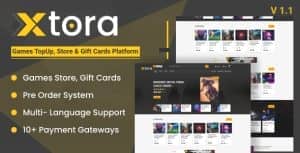 Xtora – Games TopUp, Store & Gift Cards Seller with Preorder Management
