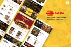 Barata – Fast Food & Burger Elementor Template Kit