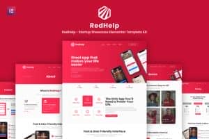 RedHelp – Startup Showcase Elementor Template Kit