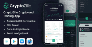 CryptoZilla – React Native CLI Cryptocurrency Mobile App Template