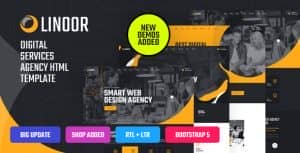 Linoor – Digital Agency Services HTML Template