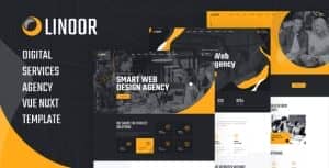 Linoor – Vue Nuxt Digital Agency Services Template