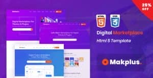 Makplus – Digital Marketplace HTML5 Template
