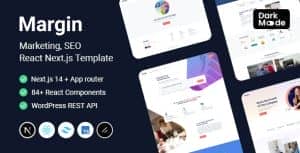 Margin | Marketing SEO Next.js React Template + Headless WordPress
