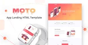 Moto – Multipurpose App Landing Page HTML Template