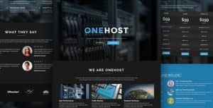 Onehost – One Page WordPress Hosting Theme