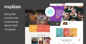 Oxpitan – React Next Nonprofit Charity and Fundraising Template