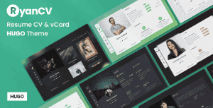 RyanCV – Personal Portfolio Resume Hugo Theme
