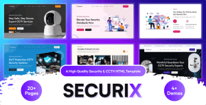 Securix – Security Service & CCTV Camera System HTML Template