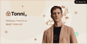 Tonni – Personal Portfolio React NextJs Template