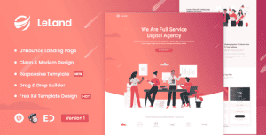LeLand – Isometric Business Unbounce Landing Page