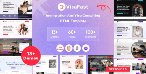 Visafast – Immigration and Visa Consulting HTML Template