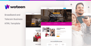Woteen – Broadband and Telecom Business HTML Template
