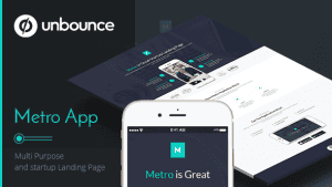 Metro App – Unbounce Landing Page