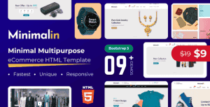 Minimalin – Minimal Fashion Multipurpose eCommerce Bootstrap Template