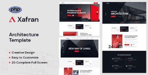 Xafran – Architecture & Interior PHP Template