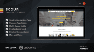 Scour – Construction Unbounce Landing Page