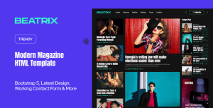 Beatrix – Modern Magazine Bootstrap Template