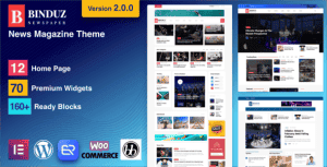 Binduz – Blog Magazine Newspaper WordPress Theme