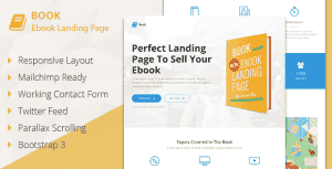 Book – Responsive Ebook Landing Page