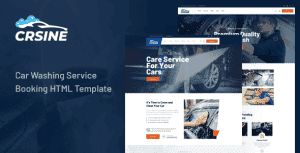 CRSINE – Car Washing Service Booking HTML Template