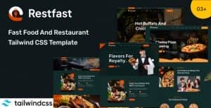 Restfast – Fast Food And Restaurant Tailwind CSS Template